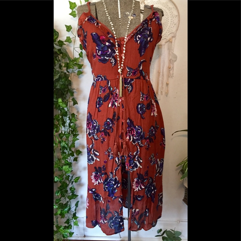Band of Gypsies Rust maxi dress